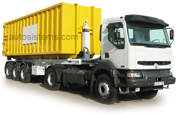 Полуприцеп для перевозки сменных контейнеров стандарта DIN 30722 